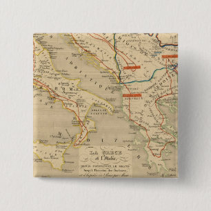 La Grece et l'Italie, 306 a 410, ap JC Vierkante Button 5,1 Cm