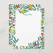 La grenade de William Morris avec une carte blanch (Devant / Derrière)