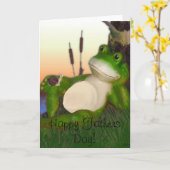 La grenouille et la carte de fête des pères (Fleur jaune)