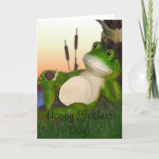La grenouille et la carte de fête des pères