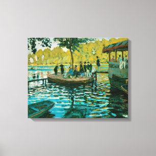 La Grenouillere - Claude Monet - 1869 Canvas Afdruk
