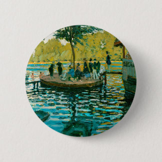 La Grenouillere - Claude Monet - 1869 Ronde Button 5,7 Cm