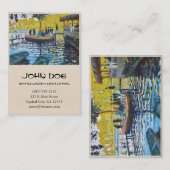 La Grenouillere Claude Monet fijn kunstschilderij Visitekaartje (Voorkant / Achterkant)