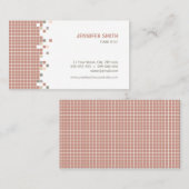 La grille de pixels ouvre le carte de visite (Devant / Derrière)