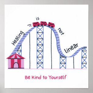 "La guérison n'est pas linéaire" Affiche de sensib