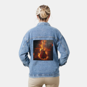 La guitare électrique de Rockin en feu