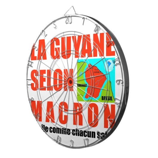 La Guyane selon Macron est une île Dartbord (Voorkant Rechts)