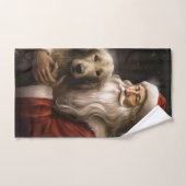 La hache afghane avec le Père Noël Festif Noël (Serviette à main)