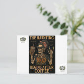 La Haunting Commence Après La Carte Postale Café (Debout devant)