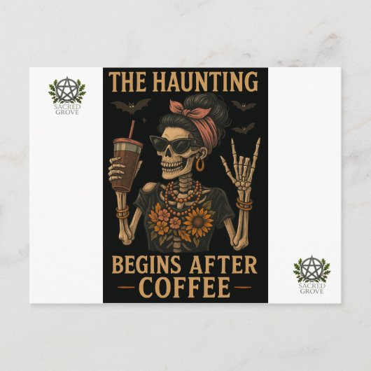 La Haunting Commence Après La Carte Postale Café (Devant)