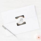 La ilaha illa-ALLAH Shahada Modern arabische calli Vierkante Sticker (Envelop)