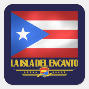 La Isla del Encanto Vierkante Sticker