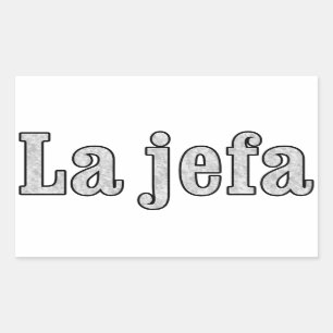 La jefa is de baas rechthoekige sticker