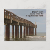 La jetée de St Augustine Beach FL - Carte postale (Devant)