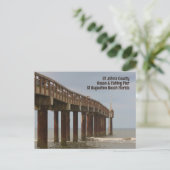 La jetée de St Augustine Beach FL - Carte postale (Debout devant)