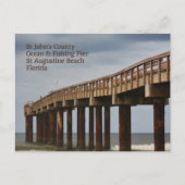 La jetée de St Augustine Beach FL - Carte postale (Devant)