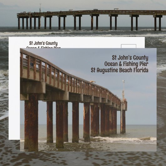 La jetée de St Augustine Beach FL - Carte postale