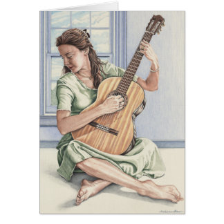 La jeune carte de guitariste