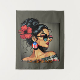 La Jíbaraza 12 – Puerto Rican Jíbara Art • Boricua Wandkleed