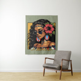 La Jíbaraza 1 – Puerto Rican Jíbara Art • Boricua  Wandkleed