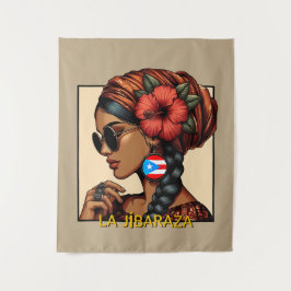 La Jíbaraza 2 – Puerto Rican Jíbara Art • Boricua Wandkleed