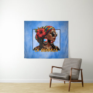 La Jíbaraza 9 – Puerto Ricaanse Jíbara Kunst • Bor Wandkleed