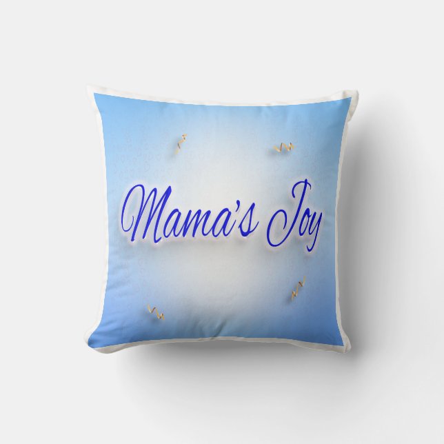 « La Joie de Maman » Coussin de Jet : Confort Doui (Recto)