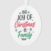 La joie de Noël est la famille" (devant)