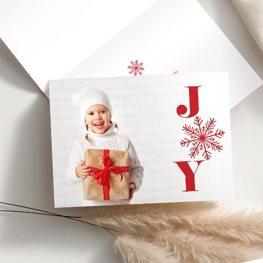 La joie festive | Carte photo de vacances plié