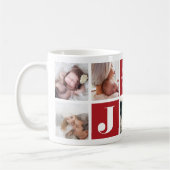 La joie festive | Mug Collage de photos de vacance (Gauche)