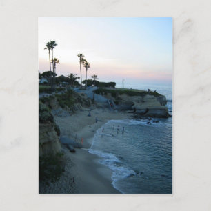 La Jolla Beach Sunset Custom California Briefkaart