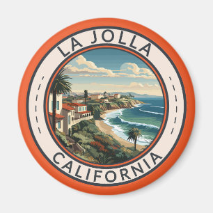 La Jolla California Kustlijn Reizen Kunst Retro Magneet
