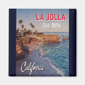 La Jolla California Palm Trees Souvenirs Magneet (Voorkant)