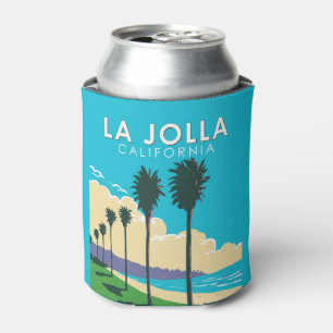 La Jolla California Travel Art Vintage Blikjeskoeler