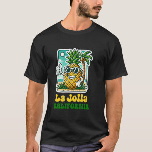 La Jolla Californië CA Lieve Strand Ananas Duimen T-shirt