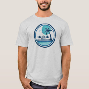 La Jolla Californië Palmboom Vogels T-shirt