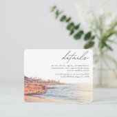La Jolla Cove Beach Détails du mariage Carte de cl (Debout devant)