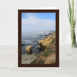 La Jolla Cove Beach Seabirds Custom Wenskaart Kaart