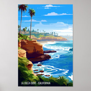 La Jolla Cove California vintage reisplaats Poster