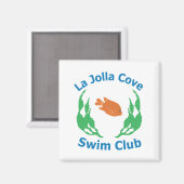 La Jolla Cove Zwemclub Logo magneet (Voorkant / Achterkant)