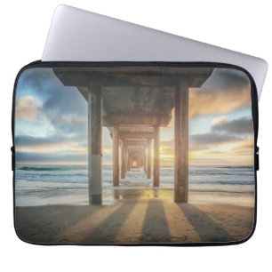 La Jolla, de piriem van de critici op zonsondergan Laptop Sleeve