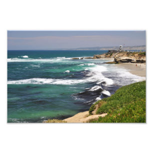 La Jolla kustlijn Foto Afdruk