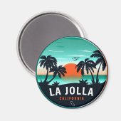 La Jolla San Diego Ca Retro Sunset Souvenir 60s Magneet (Voorkant / Achterkant)