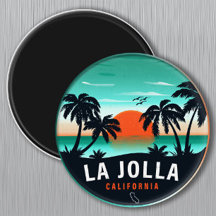 La Jolla San Diego Ca Retro Sunset Souvenir 60s Magneet