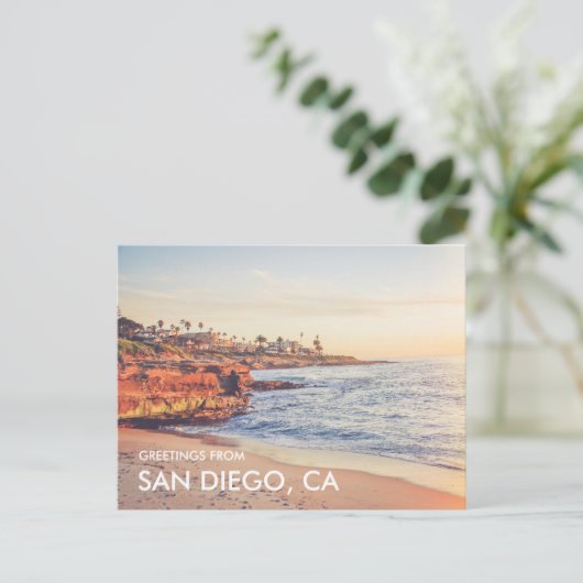 La Jolla Sunset Groeten uit San Diego Briefkaart (Staand voorkant)