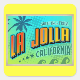 LA JOLLA VIERKANTE STICKER