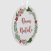 La joyeuse couronne de Noël italienne Buon Natale (devant)