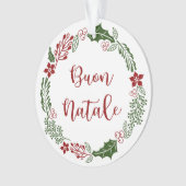 La joyeuse couronne de Noël italienne Buon Natale (devant)