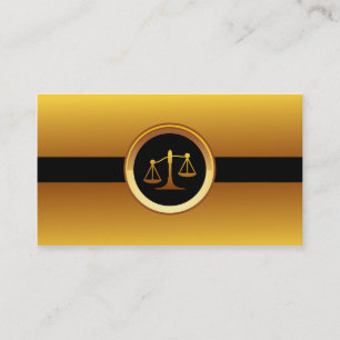 La justice d'or mesure le carte de visite