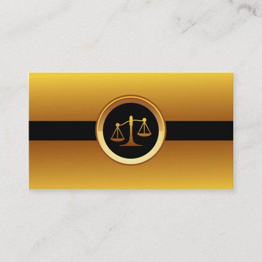 La justice d'or mesure le carte de visite (Devant)